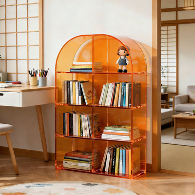 Orange Acrylic Arch Bookshelf