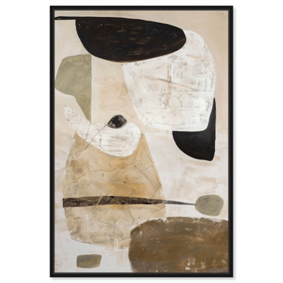 «Soft Tans Canvas Midcentury», art mural abstrait par Art Remedy