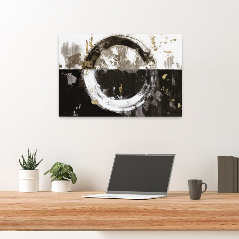 «Evoke II», art géométrique abstrait et audacieux, H 16 po x l 24 po