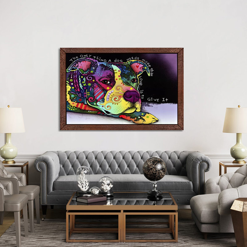 Affection by Dean Russo - Print on Canvas, 66.04 cm H x 45.72 cm W x 1.91 cm D, Brown Framed
