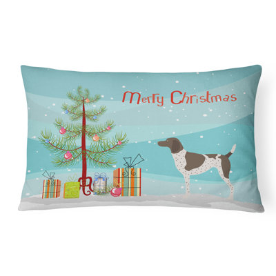  Coussin décoratif intérieur / extérieur German Shorthaired Pointer Christmas