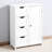 White Bathroom Cabinet With Adjustable Shelf And 4 Slatted Drawers - For Home Use Storage In Drawers,