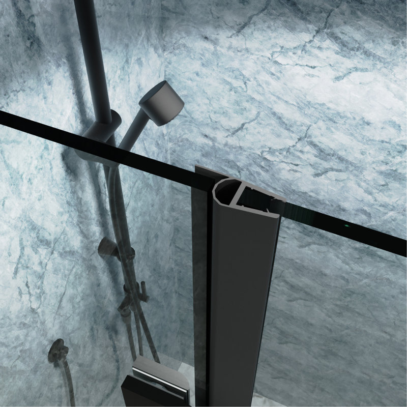 34 To 35-3/8 In. W X 72 In. H Bi-Fold Semi-Frameless Shower Doors With Clear Glass