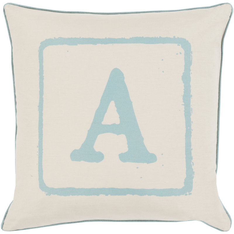 Coussin décoratif en coton, A, Mousse / beige, 22 po x 22 po