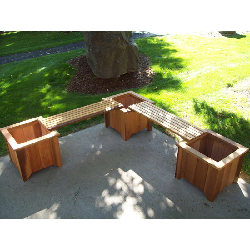 Brashear Western Red Cedar Outdoor Bench, Cedar Stain
