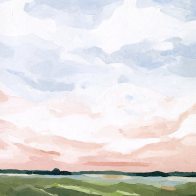 Pink Morning Horizon I by Emma Scarvey - Wrapped Canvas Painting