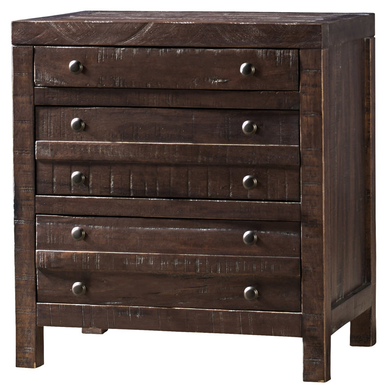 Acres 68.58cm W Solid Wood Bedside Table