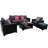 Ensemble de canapé d'extérieur en rotin 7 pièces et table basse-103286242-103286241