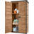 Outdoor Storage Cabinet Upgraded with Metal Frame Durable Storage Shed with Floor and Adjustable Shevels Waterproof Garden Tool Shed