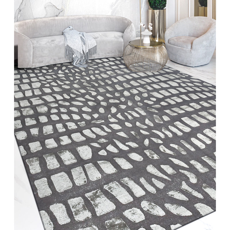 Striped Area Rug, Rectangle 8'9" x 12'1"