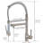 Hot And Cold Kitchen Sink Faucet, Pull Down , Brushed Nickel, Single Handle, Faucet In Solid Brass, Contemporary Look