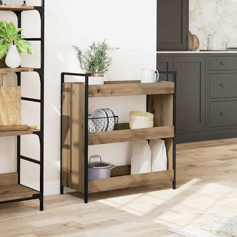 Bar Cart, Artisan Oak