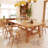 Nordic modern minimalist rectangular solid wood dining table-820435331