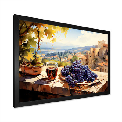 Purple Vineyard Tuscan Balcony Views - Wine Wall Art