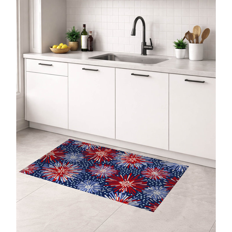 Fireworks Low Profile Kitchen Mat, Rectangle 3' x 5'