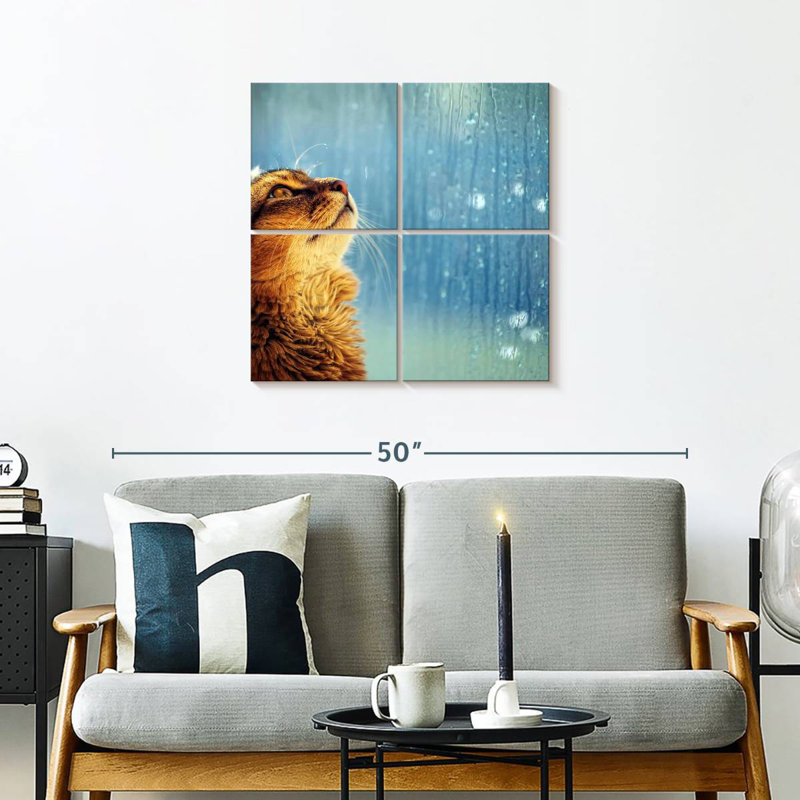 Brampt Cat In A Window, 26" H x 26" W