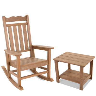 Ensemble de chaise berçante et de table d'appoint pour patio Hips All Weather