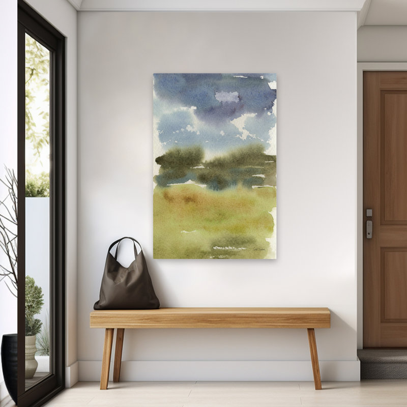 Cape Cod Abstract Honeybloom Coastal Abstract Blue White Beach Grasse Cape Code, 60" H x 40" W