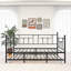 Structure de lit de jour en métal, lit plateforme simple avec lit gigogne