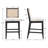 Rustic-Chic Counter Stools With Wicker Backrests And Wide Seats For Kitchen Islands And Bar Counters Set Of 2-56266458