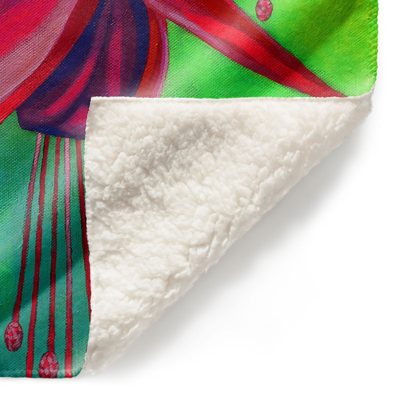 Couverture sherpa doux fuchsia trio, l 68 po x L 80 po