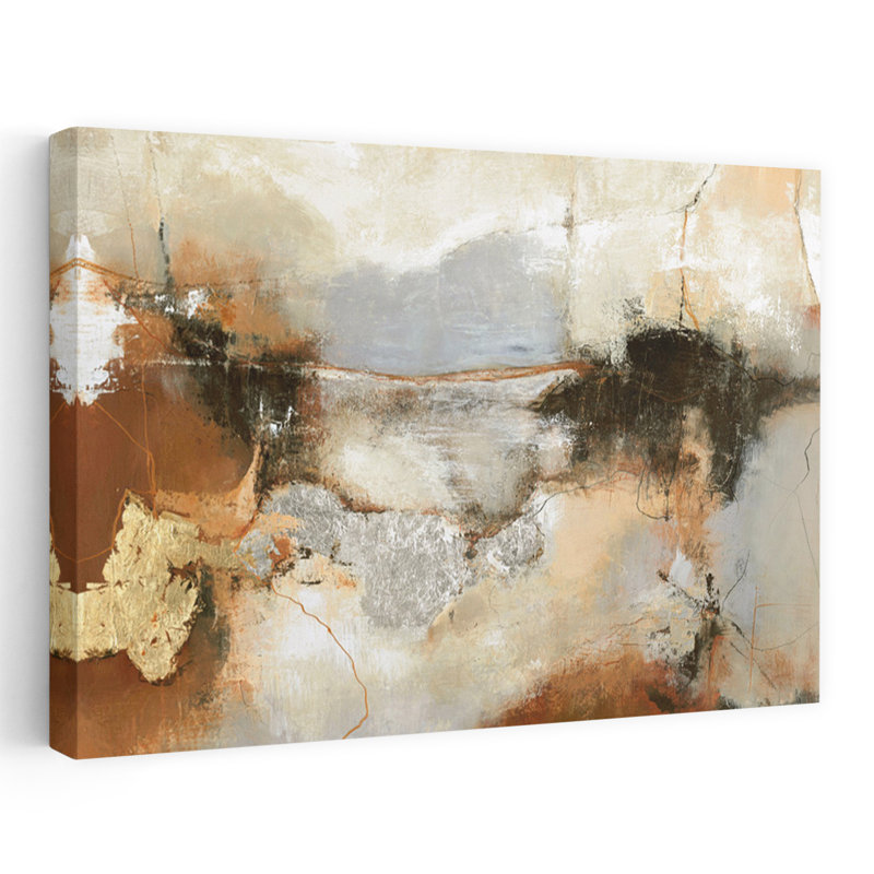 Rusty, art contemporain abstrait, H 16 po x l 24 po