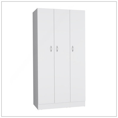 Wardrobe Armoire 71H" With 3-Doors And 2-Inner Drawers, 3 Doors, by Latitude Run