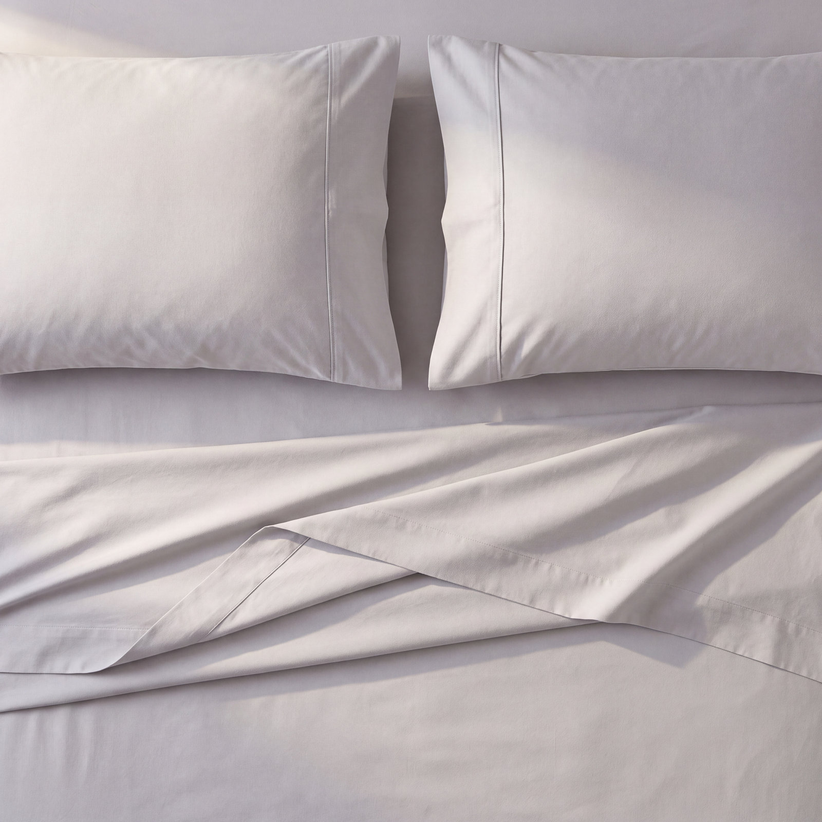 Emrik Organic Cotton Sheet Set, Soft Gray, Queen