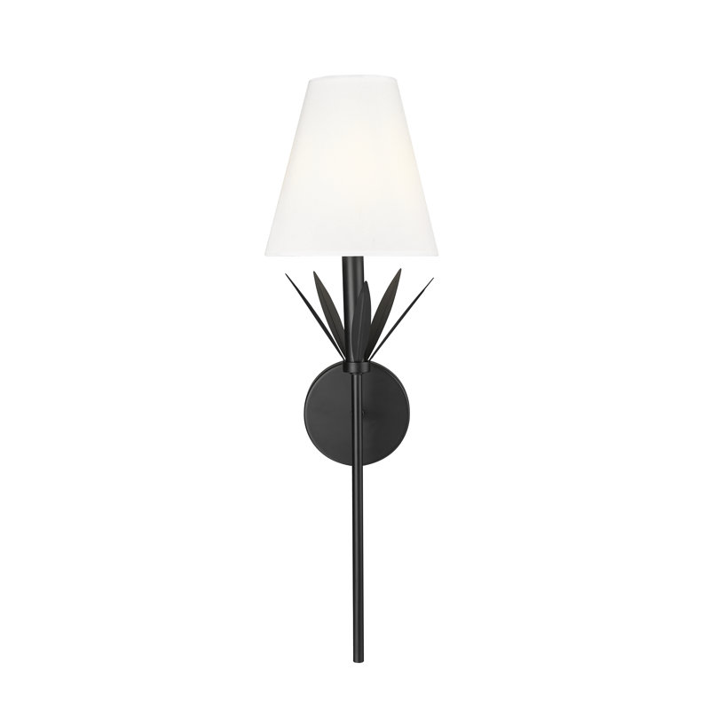 Applique murale 1 lumière 24 po Primrose, Noir mat