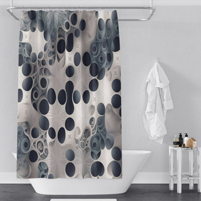 Rideau de douche géométrique