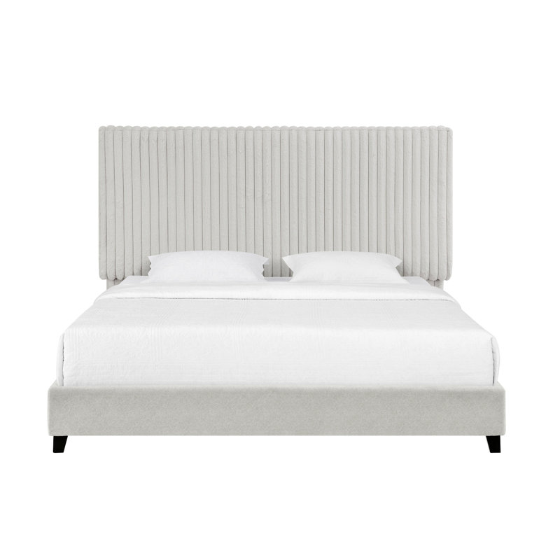 Arialdo Upholstered Panel Platform Bed, King
