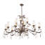 Lustre géométrique de style bougie à 14 lumières Abbaigh