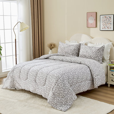 Full Comforter Set for Kids and Teens – 3 Pcs All-Season Bedding with Skin-Friendly Lightweight Quilt & Pillowcase