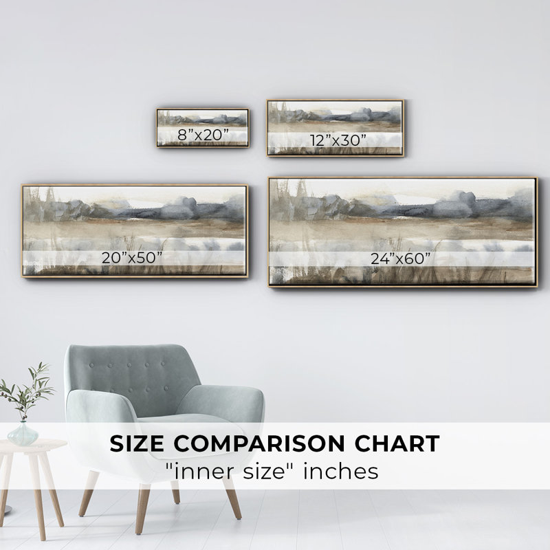 BlueGrey Marsh II- Framed Canvas