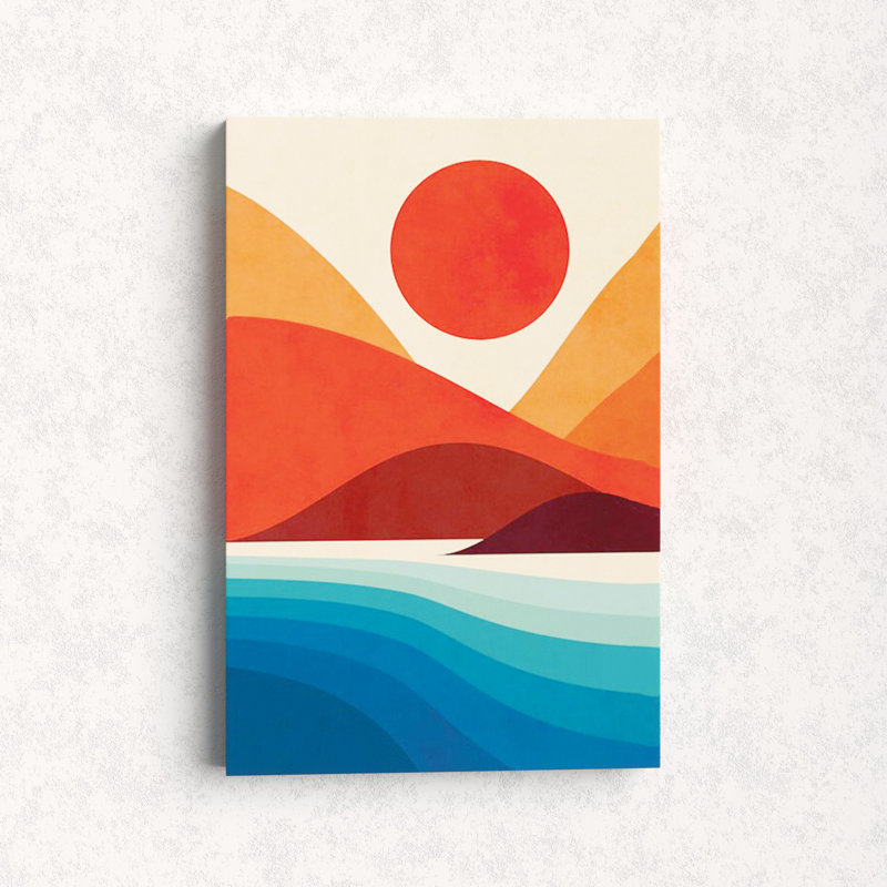 Seaside - Wrapped Canvas Graphic Art Print, 60" H x 40" W x 1.5" D