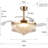 48" Dimmable Crystal Ceiling Fan With Led Lights And Remote Control-88080384