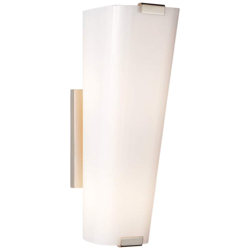 AERIN Alpine Single Sconce, Polished Nickel, Clear
