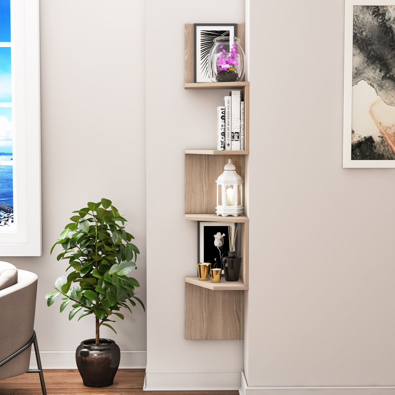 Aaronn 4 Tier Floating Shelf, Cordoba