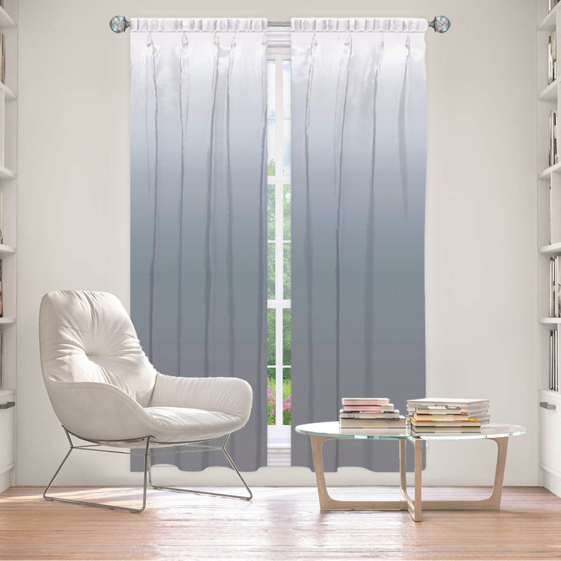Vandela Room Darkening Curtain Pair, 20" W x 61" L, Gray/Dark/Blue
