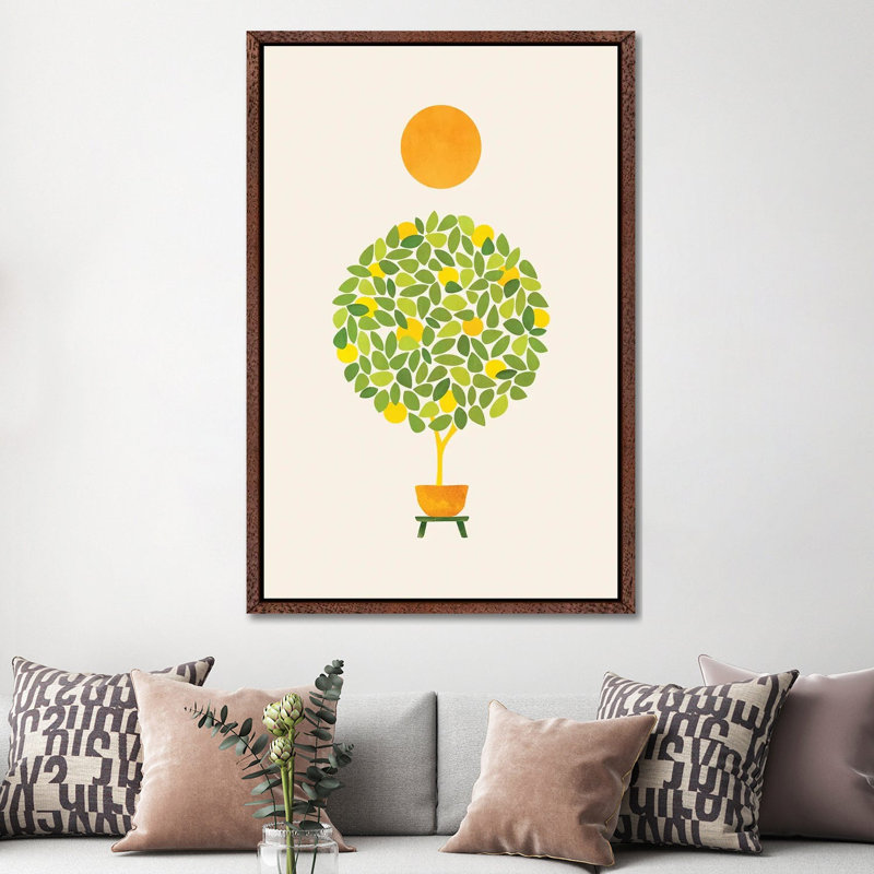 Sunshine And Lemon Tree by Modern Tropical - Painting on Canvas