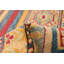 Tapis rouge en laine noué à la main de conception unique 6 pi 11 po x 10 pi 1 po New Age