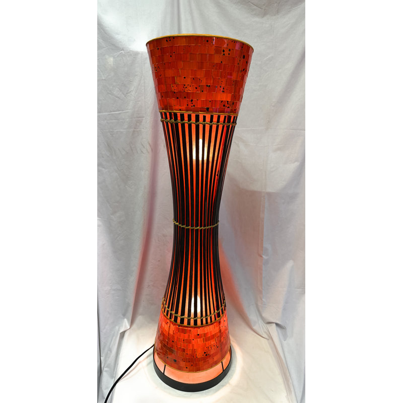 Lampe sur pied en verre fabriquée à la main