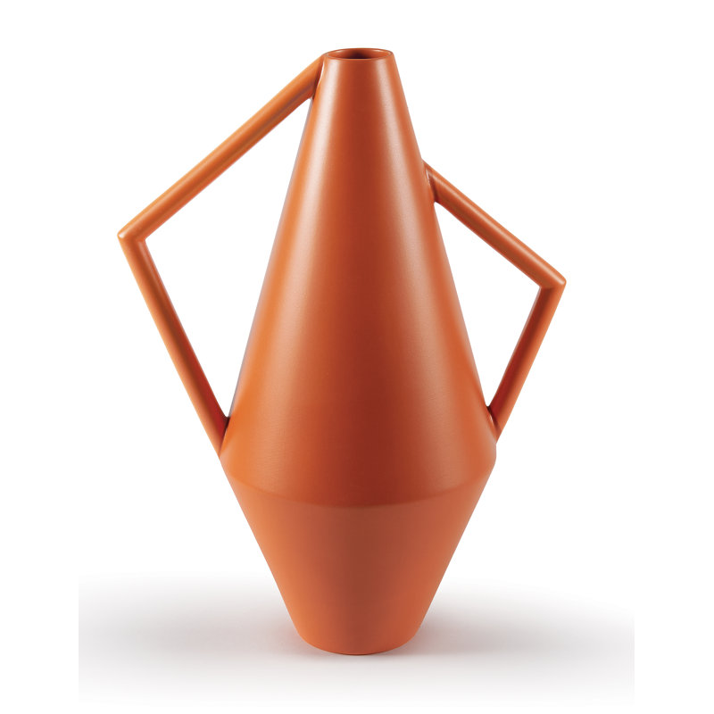 Ceramic Floor Vase, Orange