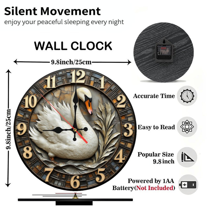 Horloge murale Swan