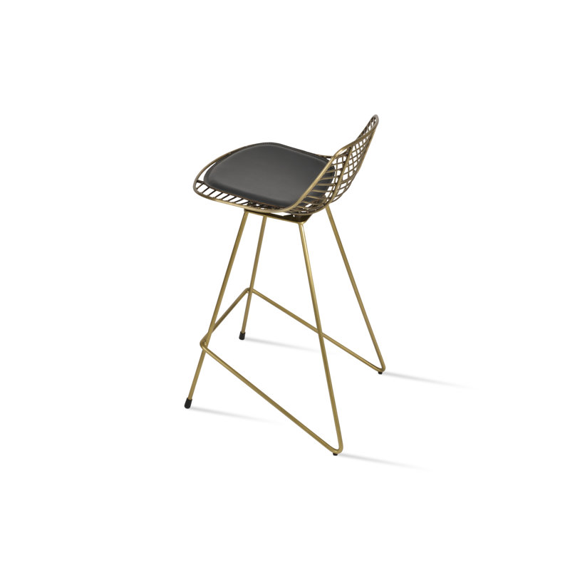 Tabouret de bar et de comptoir Tiger, Laiton, Caramel, Tabouret de bar (siège d'une hauteur de 29,5 po)
