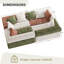Canapé modulaire surdimensionné 8 pièces en chenille rembourrée avec mousse à haute résilience