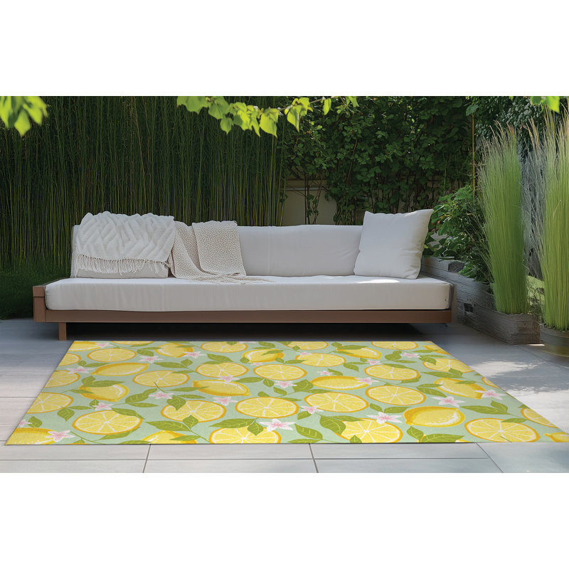 Lemons Outdoor Rug, Rectangle 8' x 10'