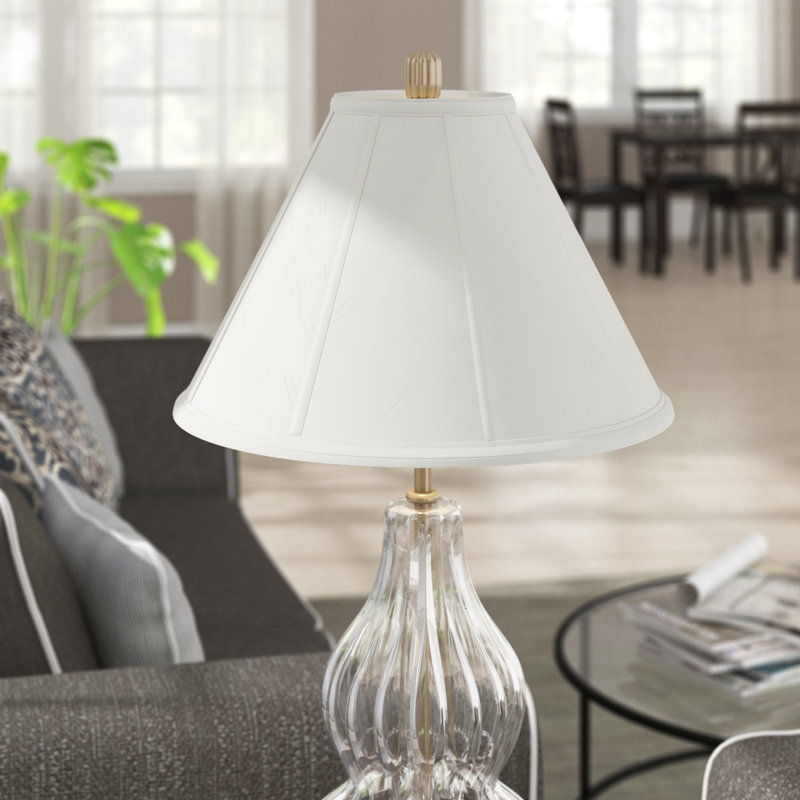 Abat-jour de base Royal Designs, Inc. Coolie Empire, Coquille d'œuf / Or, H 9,5 po x l 14 po x P 14 po