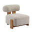Fauteuil d'appoint moderne en tissu bouclé