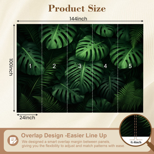Red Barrel Studio Modern Peel and Stick Wallpaper Tropical Greenery ...